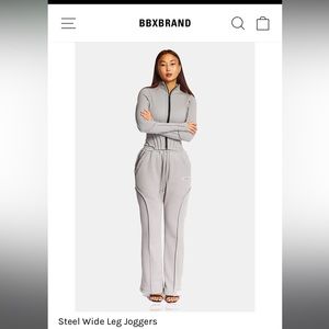 BBXBRAND STEEL WIDE LEG JOGGERS